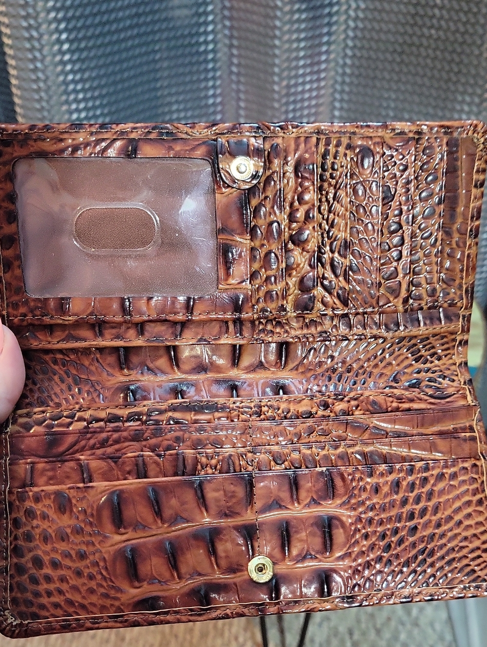 Brahmin Debra Crock-Embossed Leather Wallet - Picture 6 of 6